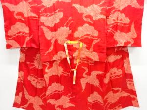 アンティーク　絞り松鶴模様長襦袢